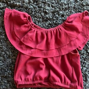 Ruffle top and flower skirt